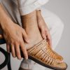Handmade Leather Huaraches for Men - Slip-On Open Toe Sandals - Comfortable, Breathable, Lightweight, Water Resistant, Tan Color