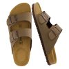 Lane Cork Footbed Mens Sandals, Adjustable Buckle Comfort Slides for Men, Genuine Leather Insole Summer Sandals Men Footwear