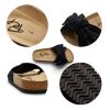 Slide Sandals for Women or Ladies Dressy Summer Casual, Cute Bow Tie Knot On Top Strap, Comfy Slip On Cork Foot Bed