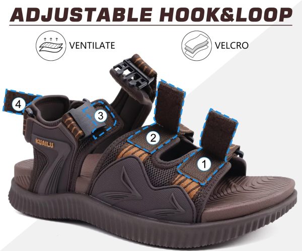 81n7fBd7a3L.jpg Mens Hiking Sandals with Arch Support Orthopedic Walking Recovery Sandals for Plantar Fasciitis Open Toe Summer Athletic Sport
