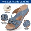 Sandals for Women Wedge Shoes: Slip On Dressy Summer Comfortable Slides Sandals Lightweight Memory Foam Platform Shoes
