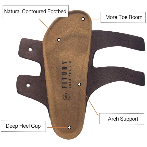 81pf9UnVFYL.jpg Mens Sandals, Arch Support Slides with Adjustable Buckle Straps and Cork Footbed Size 7-14.5